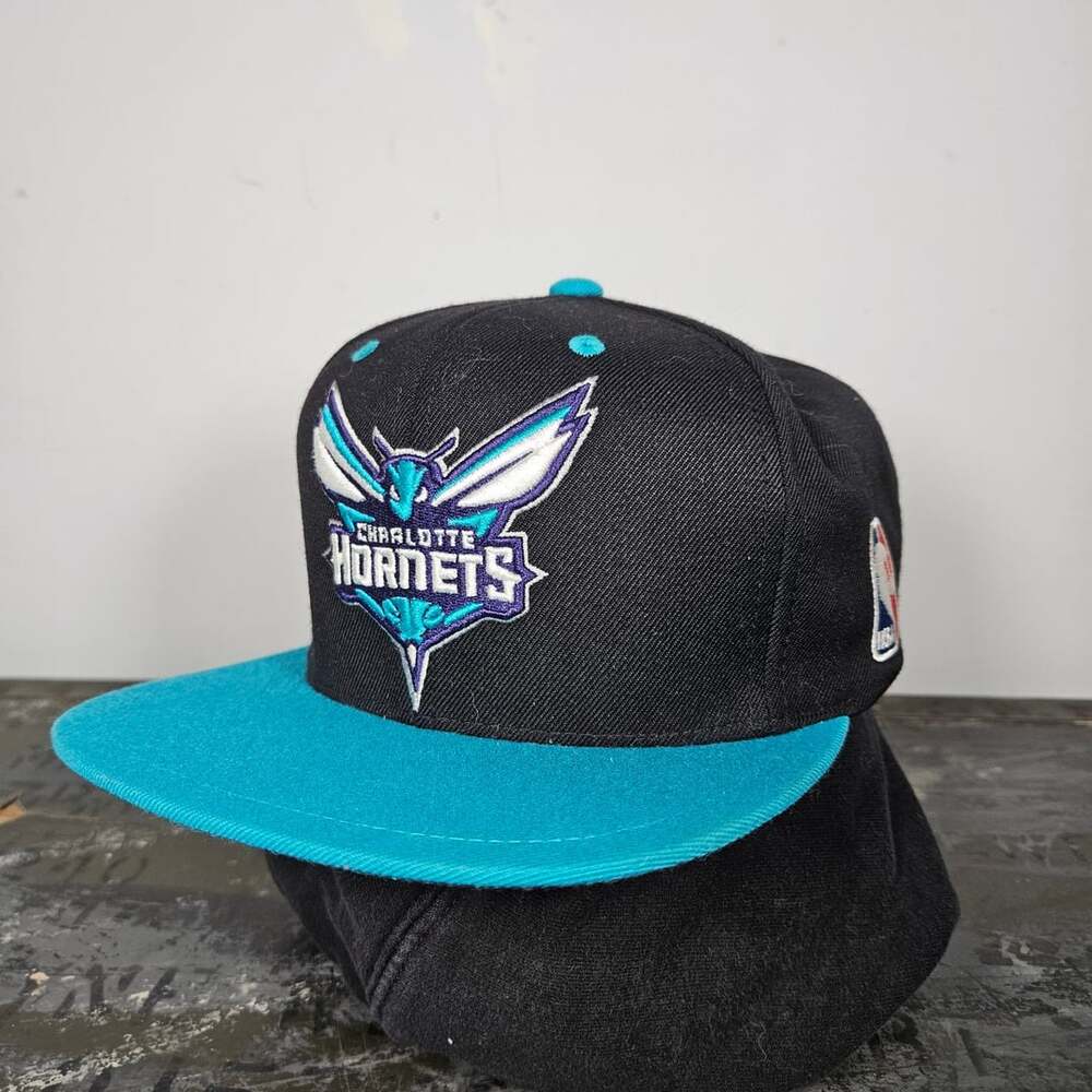 NBA Charlotte Hornets Snapback Hat Black Teal